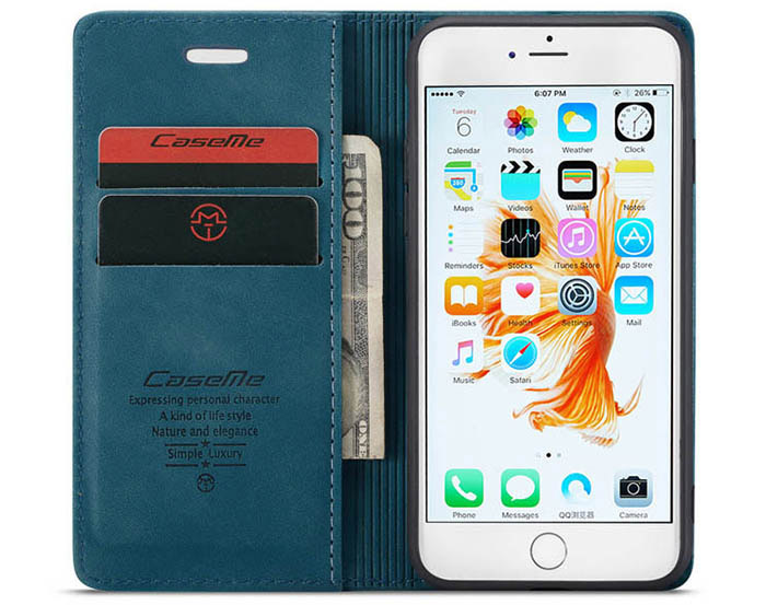 CaseMe iPhone 6/6s Retro Wallet Kickstand Magnetic Flip Leather Case