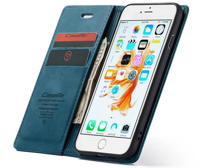 CaseMe iPhone 6/6s Retro Wallet Kickstand Magnetic Flip Leather Case