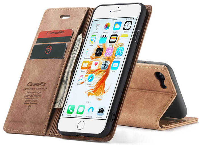 CaseMe iPhone 6/6s Retro Wallet Kickstand Magnetic Flip Leather Case