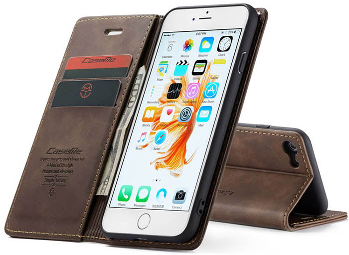 CaseMe iPhone 6/6s Retro Wallet Kickstand Magnetic Flip Leather Case