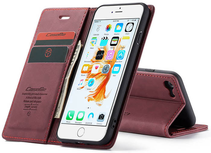 CaseMe iPhone 6/6s Retro Wallet Kickstand Magnetic Flip Leather Case