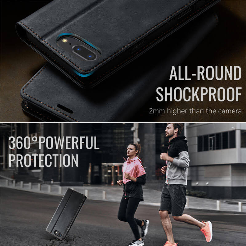 CaseMe iPhone 7 Plus/8 Plus Magnetic Wallet Case with RFID Blocking