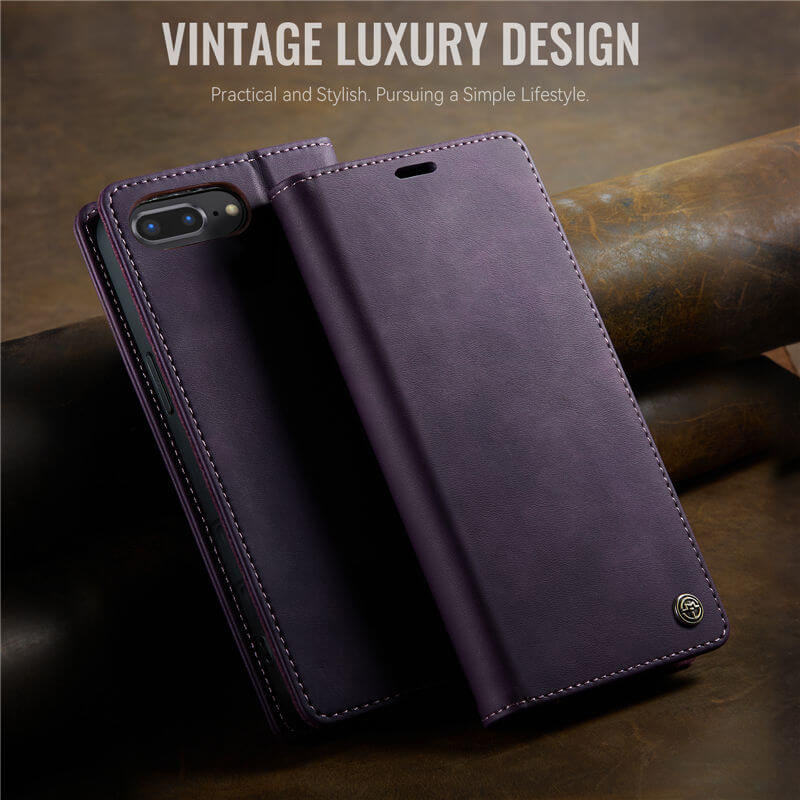 CaseMe iPhone 7 Plus/8 Plus Magnetic Wallet Case with RFID Blocking