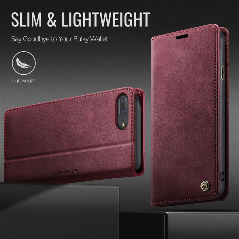 CaseMe iPhone 7 Plus/8 Plus Magnetic Wallet Case with RFID Blocking