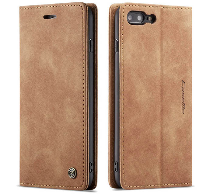 CaseMe iPhone 7 Plus/8 Plus Retro Wallet Kickstand Magnetic Flip Leather Case