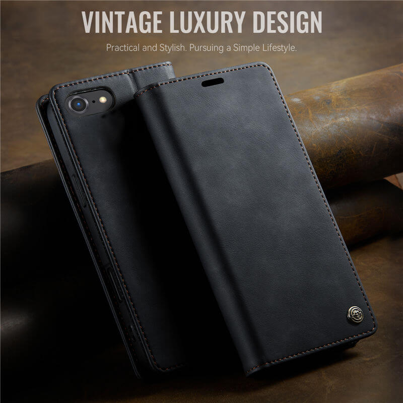 CaseMe iPhone 7/8/SE 2020/SE 2022 Magnetic Wallet Case with RFID Blocking