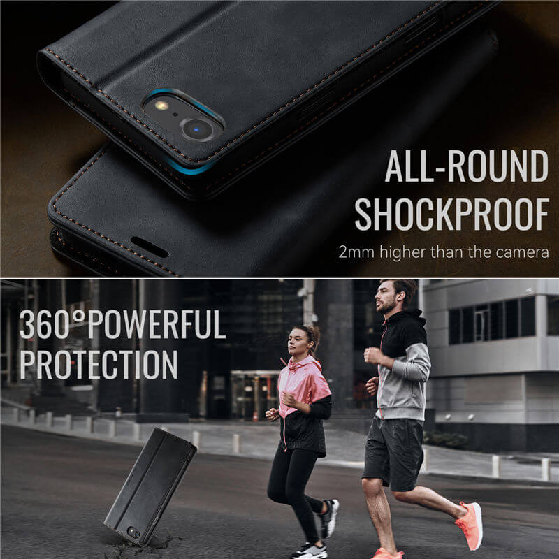CaseMe iPhone 7/8/SE 2020/SE 2022 Magnetic Wallet Case with RFID Blocking
