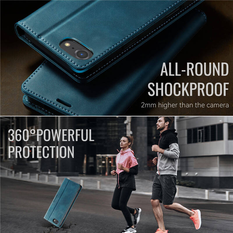 CaseMe iPhone 7/8/SE 2020/SE 2022 Magnetic Wallet Case with RFID Blocking