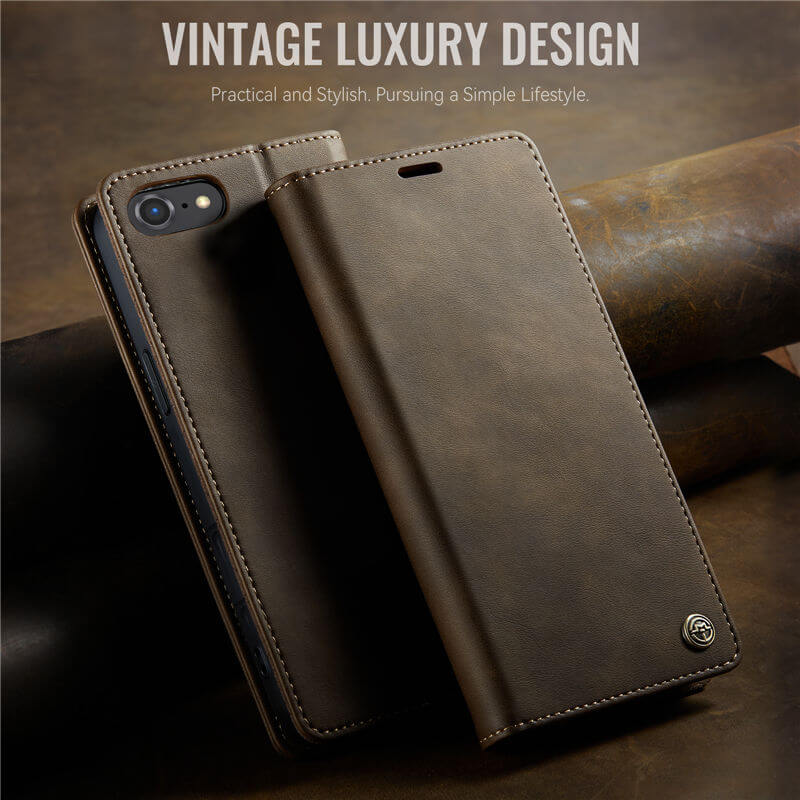 CaseMe iPhone 7/8/SE 2020/SE 2022 Magnetic Wallet Case with RFID Blocking