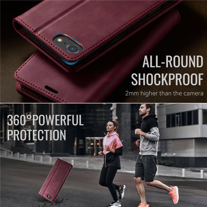 CaseMe iPhone 7/8/SE 2020/SE 2022 Magnetic Wallet Case with RFID Blocking