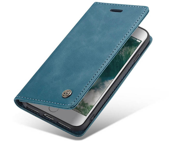 CaseMe iPhone SE 2020 Retro Wallet Kickstand Magnetic Flip Leather Case