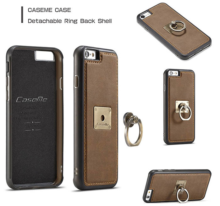 CaseMe iPhone 8 Detachable Ring Stand Magnetic Back Cover