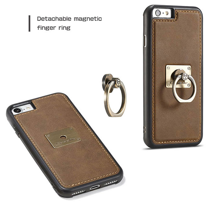 CaseMe iPhone 8 Detachable Ring Stand Magnetic Back Cover