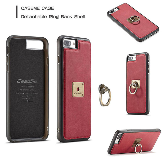 CaseMe iPhone 7 Plus Detachable Ring Stand Magnetic Back Cover