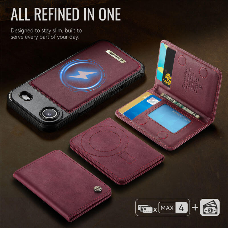 CaseMe iPhone Air 2-in-1 Detachable Magnetic Wallet Case