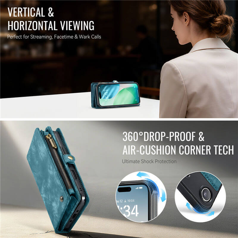 CaseMe iPhone Air 2-in-1 Magnetic RFID Wallet Case