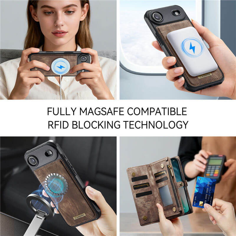 CaseMe iPhone Air 2-in-1 Magnetic RFID Wallet Case