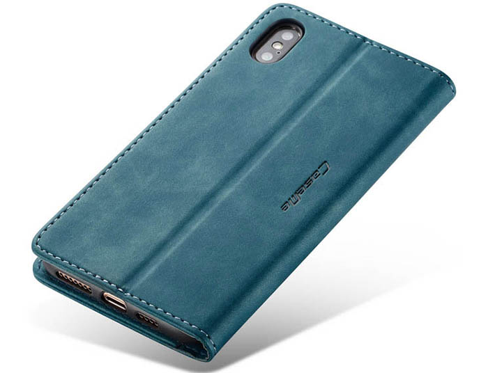 CaseMe iPhone XS Retro Wallet Kickstand Magnetic Flip Leather Case