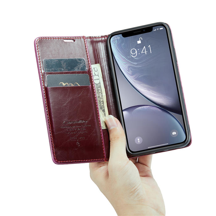 CaseMe iPhone XR Wallet Kickstand Magnetic Flip Case