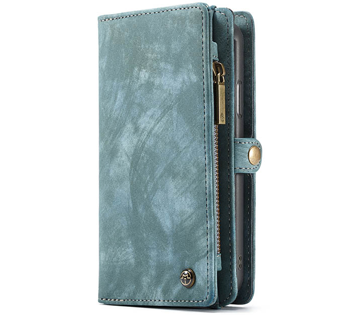 CaseMe iPhone XR Detachable Wallet Magnetic 2 in 1 Case Blue