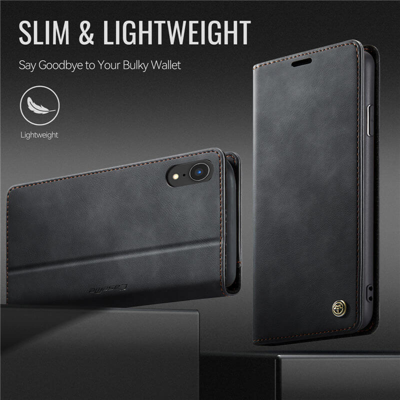 CaseMe iPhone XR Magnetic Wallet Case with RFID Blocking