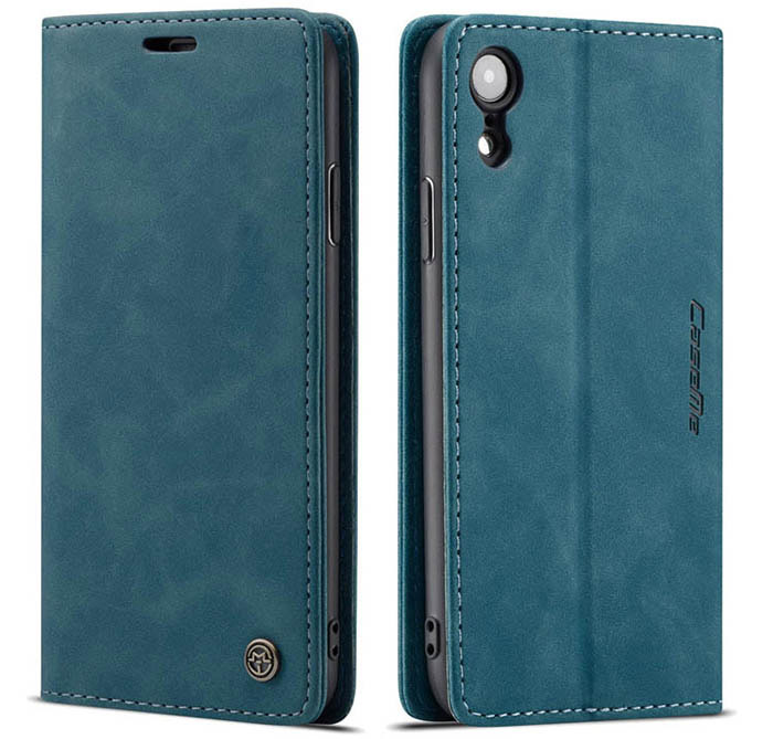 CaseMe iPhone XR Retro Wallet Kickstand Magnetic Flip Leather Case