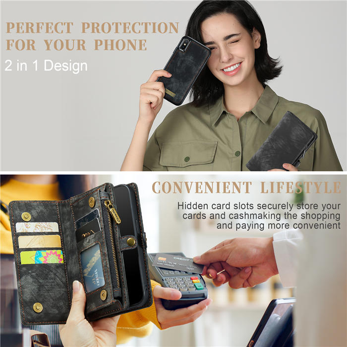 CaseMe iPhone X/XS Wallet Case with Wrist Strap