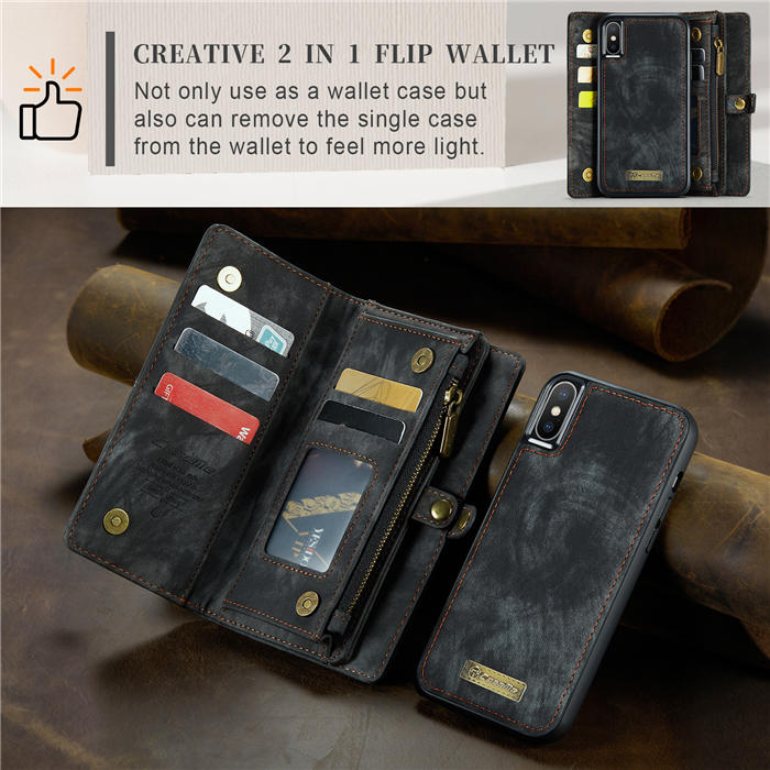 CaseMe iPhone X/XS Wallet Case with Wrist Strap