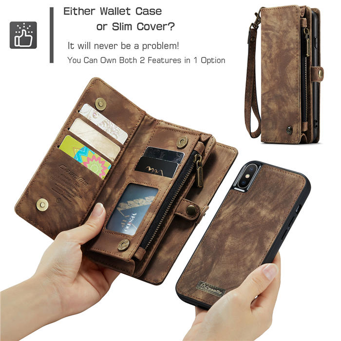 CaseMe iPhone X/XS Wallet Case with Wrist Strap