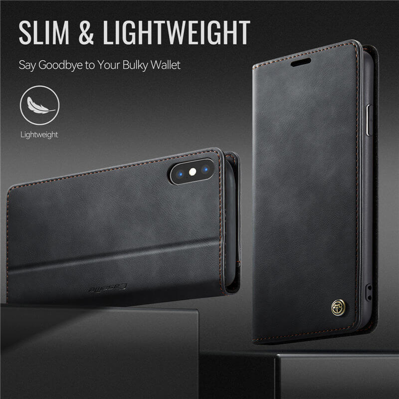 CaseMe iPhone XS Max Magnetic Wallet Case with RFID Blocking