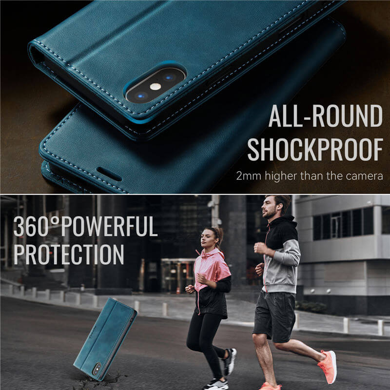 CaseMe iPhone XS Max Magnetic Wallet Case with RFID Blocking