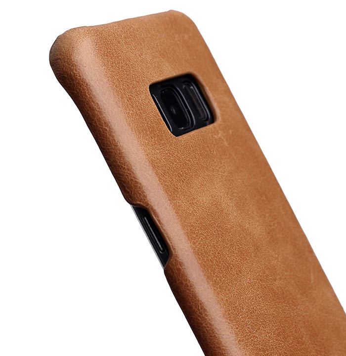 Genuine Leather Matte Samsung Galaxy S8 Hard Back Cover Case