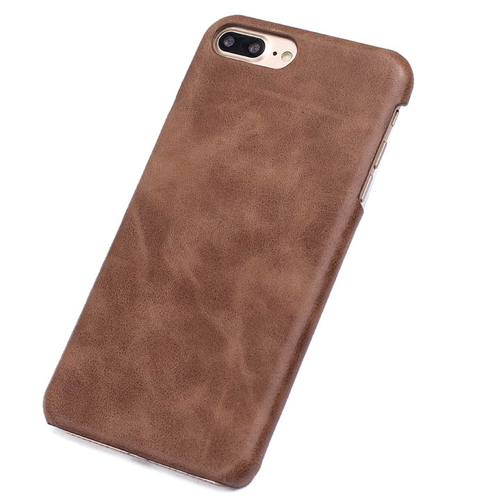 Genuine Leather Matte iPhone 7 Plus Hard Back Cover Case