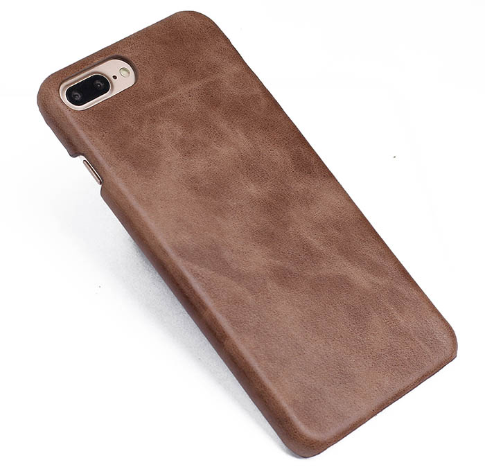 Genuine Leather Matte iPhone 7 Plus Hard Back Cover Case