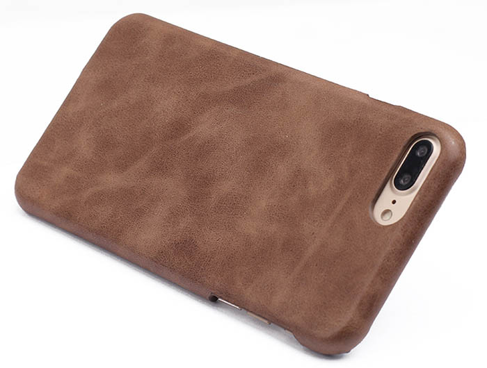 Genuine Leather Matte iPhone 7 Plus Hard Back Cover Case