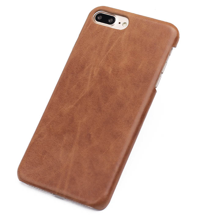 Genuine Leather Matte iPhone 7 Plus Hard Back Cover Case