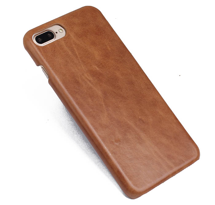 Genuine Leather Matte iPhone 7 Plus Hard Back Cover Case