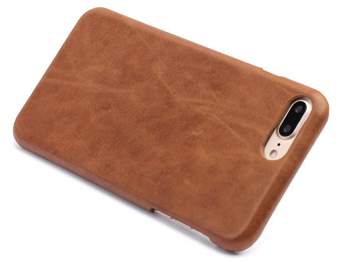 Genuine Leather Matte iPhone 7 Plus Hard Back Cover Case