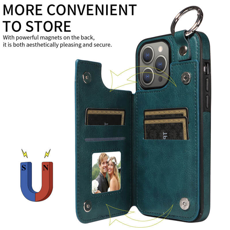 Card Holder Kickstand PU Leather Phone Case Cover
