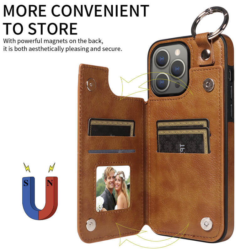 Card Holder Kickstand PU Leather Phone Case Cover