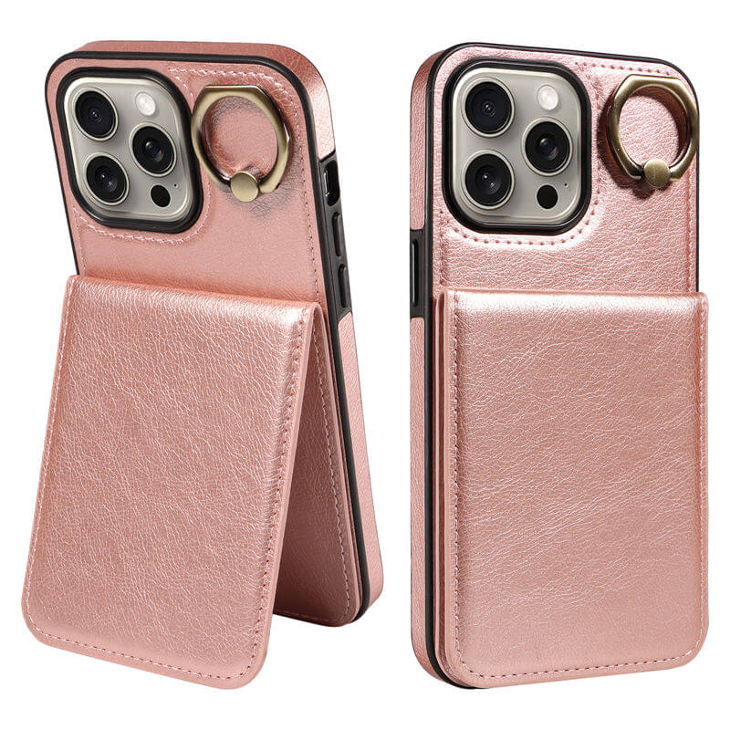 Card Slots Kickstand Litchi Texture Leather Phone Case