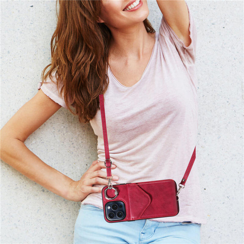 Card Holder Kickstand Crossbody Phone Case