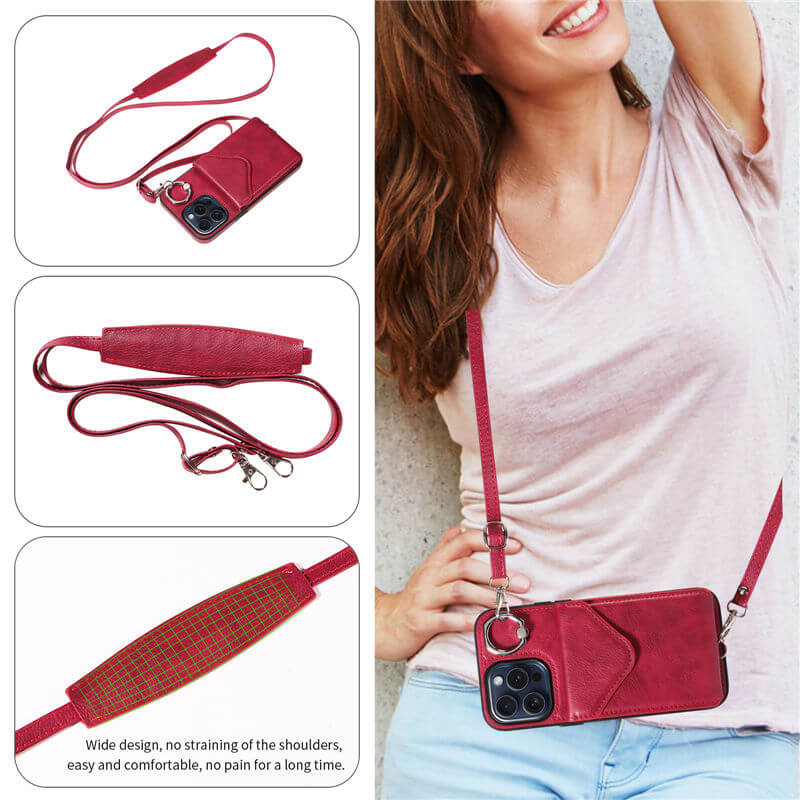 Card Holder Kickstand Crossbody Phone Case