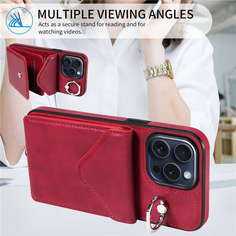 Card Holder Kickstand Crossbody Phone Case