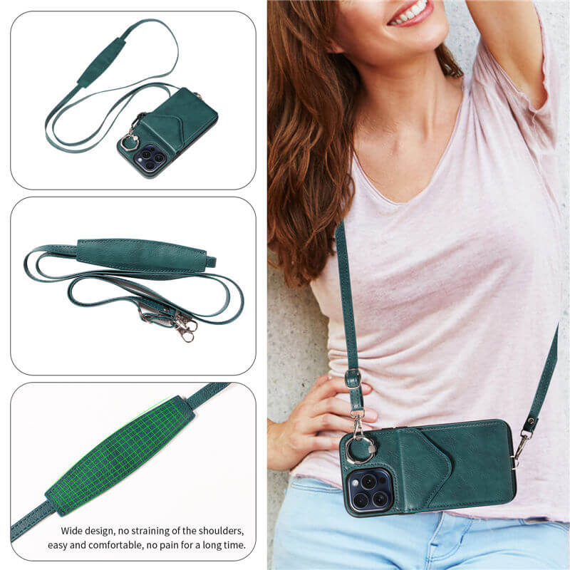 Card Holder Kickstand Crossbody Phone Case