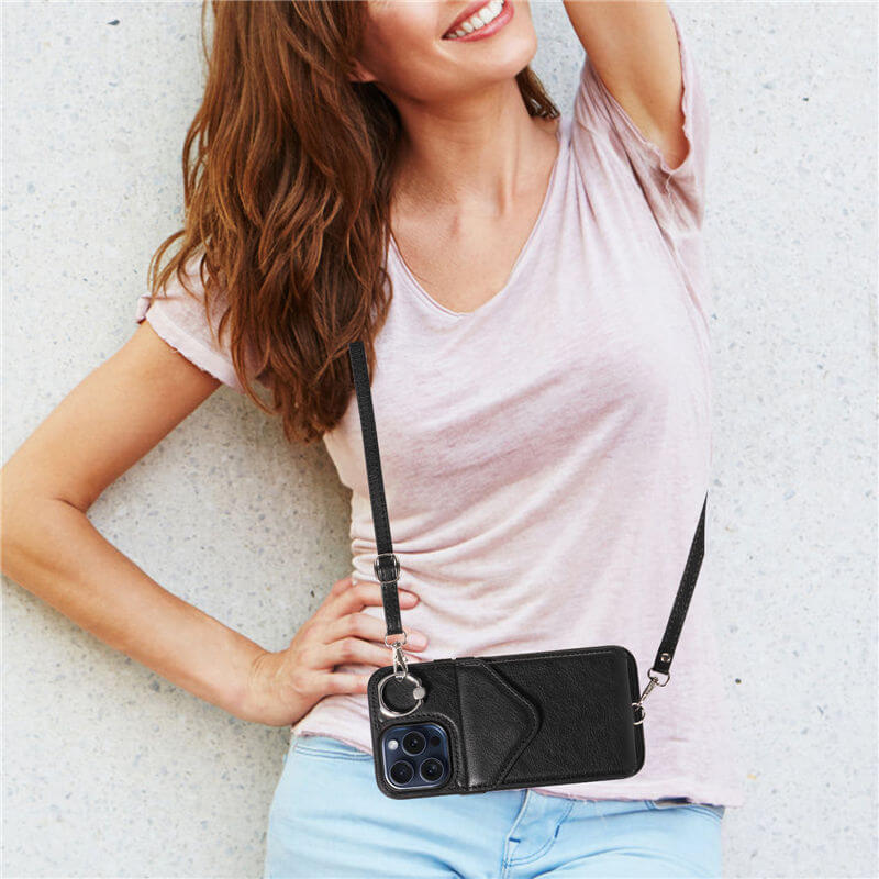 Card Holder Kickstand Crossbody Phone Case