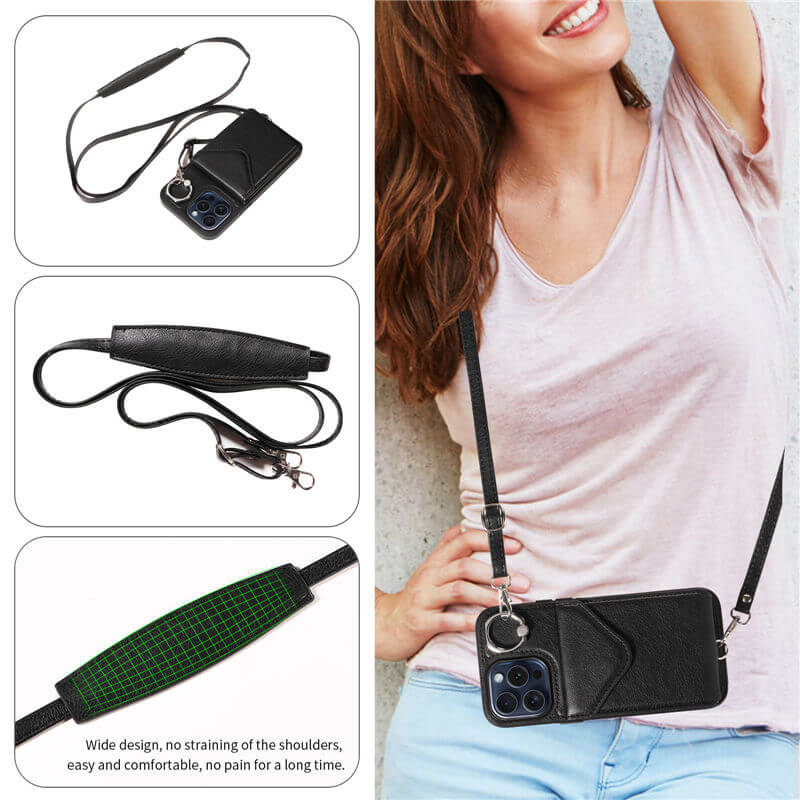 Card Holder Kickstand Crossbody Phone Case