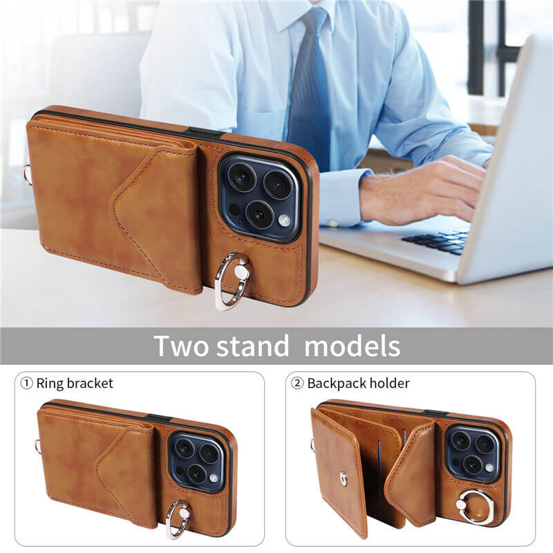 Card Holder Kickstand Crossbody Phone Case