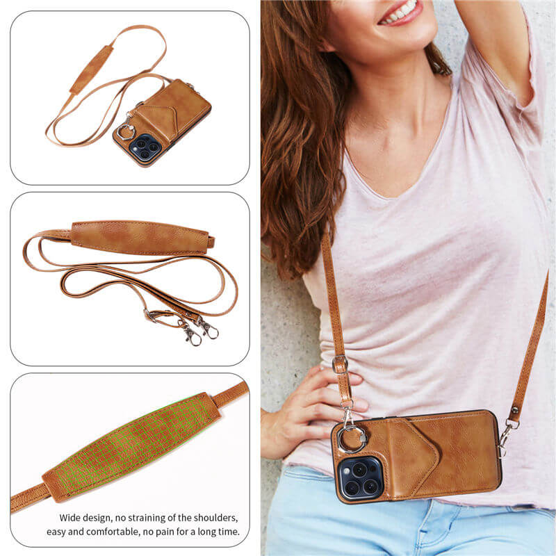 Card Holder Kickstand Crossbody Phone Case