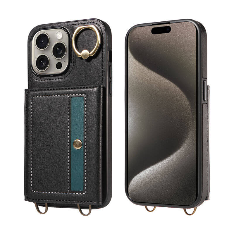 Card Slot Calf Texture Kickstand Case PU TPU Back Cover